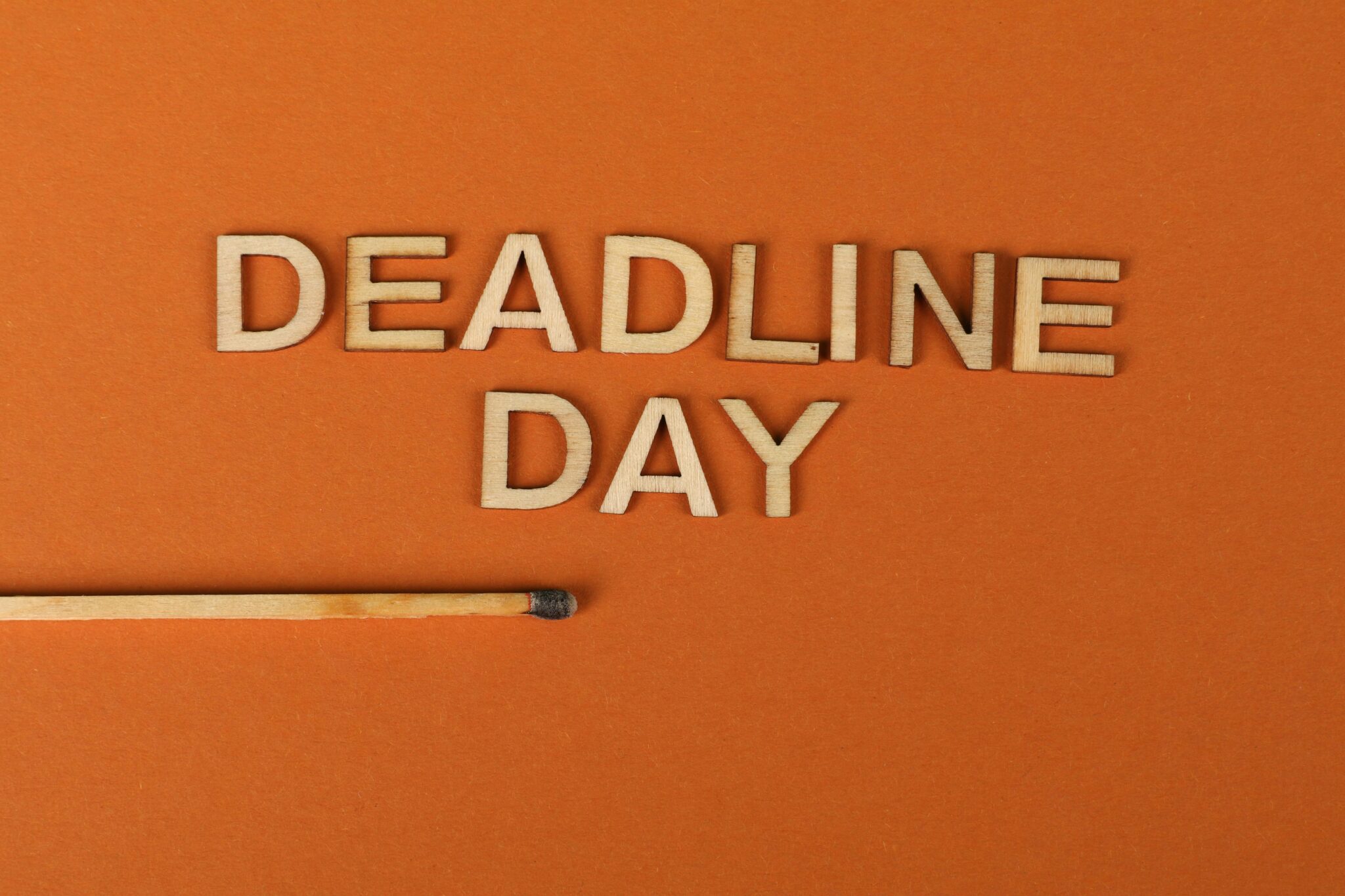 Image with the word Deadline. Representative of the Clio Manage deadline management dashboard for law firm task and calendar tracking
